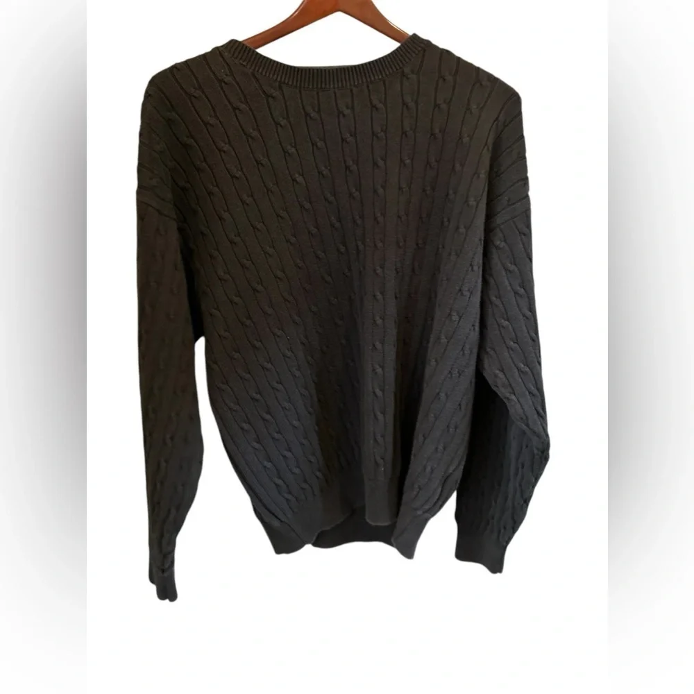 Tommy Hilfiger Men's Green Cable Knit Crew Neck‎ Sweater XL